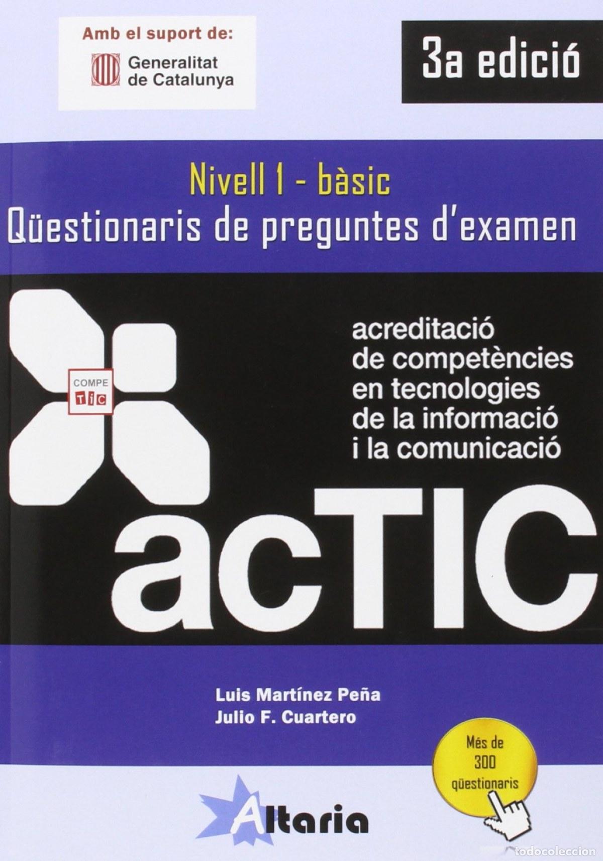 Livros: QUESTIONARIS DE PREGUNTES D'EXAMEN.NIVELL 1 - Martinez Pe&ntilde;a, Luis