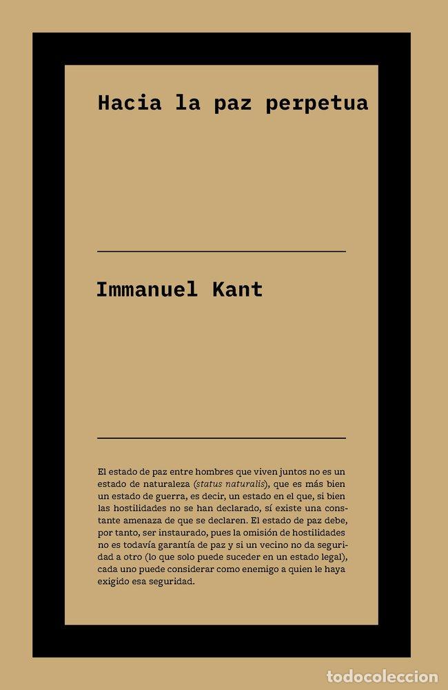 Libros: HACIA LA PAZ PERPETUA - KANT, IMMANUEL