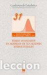 Libros: TEMAS AVANZADOS EN MODELOS EN EDUCACIONES ESTRUCTU - COEDERS GALLART, G.