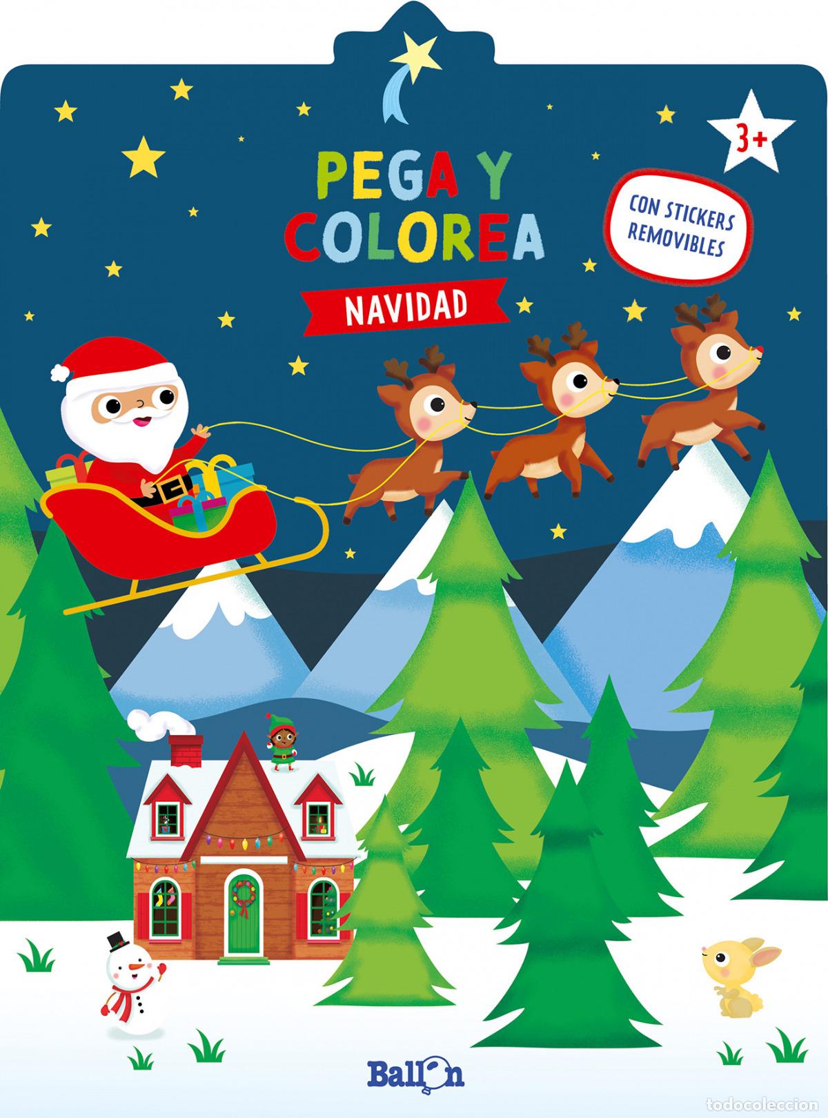 Livres: NAVIDAD - PEGA Y COLOREA - BALLON