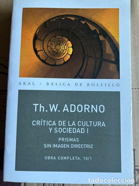 Livres: Cr&iacute;tica de la cultura y sociedad I y II -Theodor Adorno-