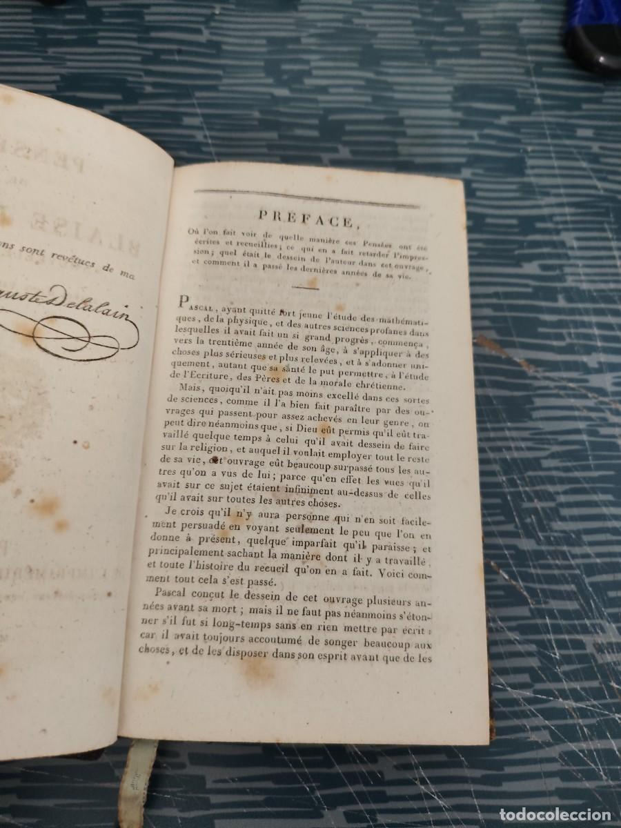 Libros: PENSEES DE BLAISE PASCAL ,PARIS,1834,357 P&Aacute;GINAS. - Foto 3