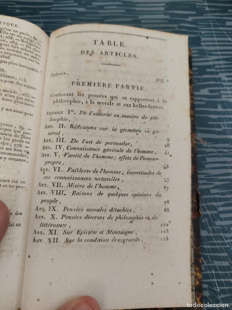 Libros: PENSEES DE BLAISE PASCAL ,PARIS,1834,357 P&Aacute;GINAS. - Foto 4