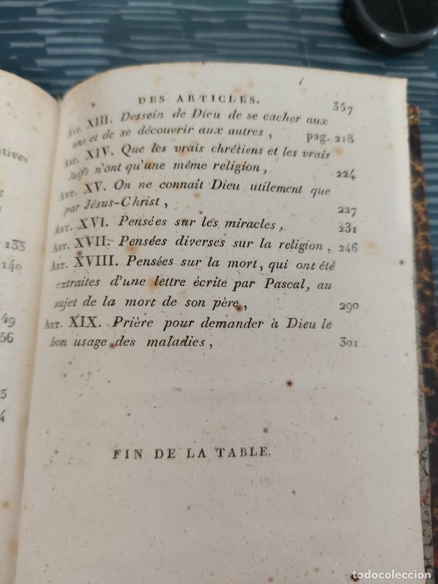 Libros: PENSEES DE BLAISE PASCAL ,PARIS,1834,357 P&Aacute;GINAS. - Foto 6
