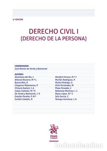 Libri: DERECHO CIVIL I ( DERECHO DE LA PERSONA) 5&ordf; EDICI&Oacute;N - Tamayo Carmona, Juan A