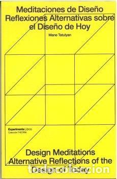 Libri: MEDITACIONES DE DISE&Ntilde;O DESIGN MEDITATIONS - TATULYAN, MANE