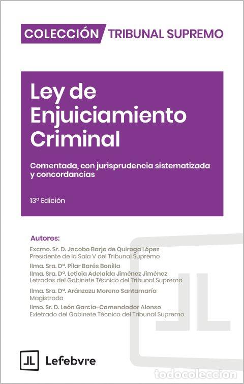 Livros: LEY DE ENJUICIAMIENTO CRIMINAL 13&ordf;ED COMENTADA CON JURISPRU - AA.VV