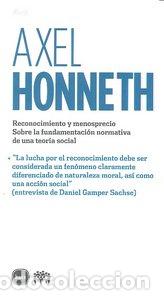 books: RECONOCIMIENTO Y MENOSPRECIO - HONNETH, AXEL