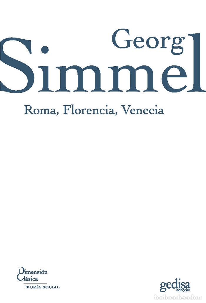 Livros: ROMA FLORENCIA VENECIA - SIMMEL, GEORG