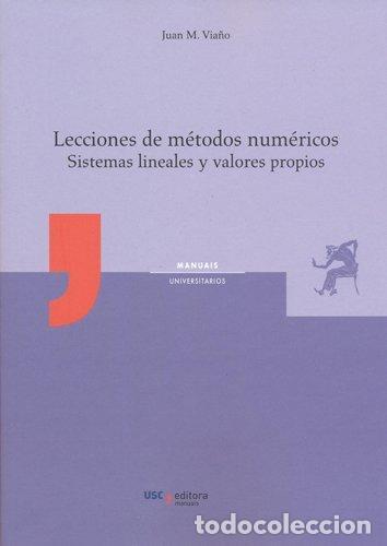 Libros: LECCIONES DE METODOS NUMERICOS - JUAN MANUEL VIA&Ntilde;O REY