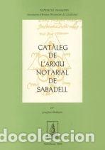 Livros: CATALEG DE L'ARXIU NOTARIAL DE SABADELL - MOLINERO, JOSEFINA