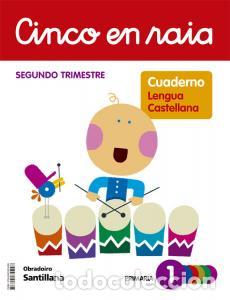 Livros: Cinco en raia caderno lingua 1 primaria 2 trimprimaria.1er curso - .