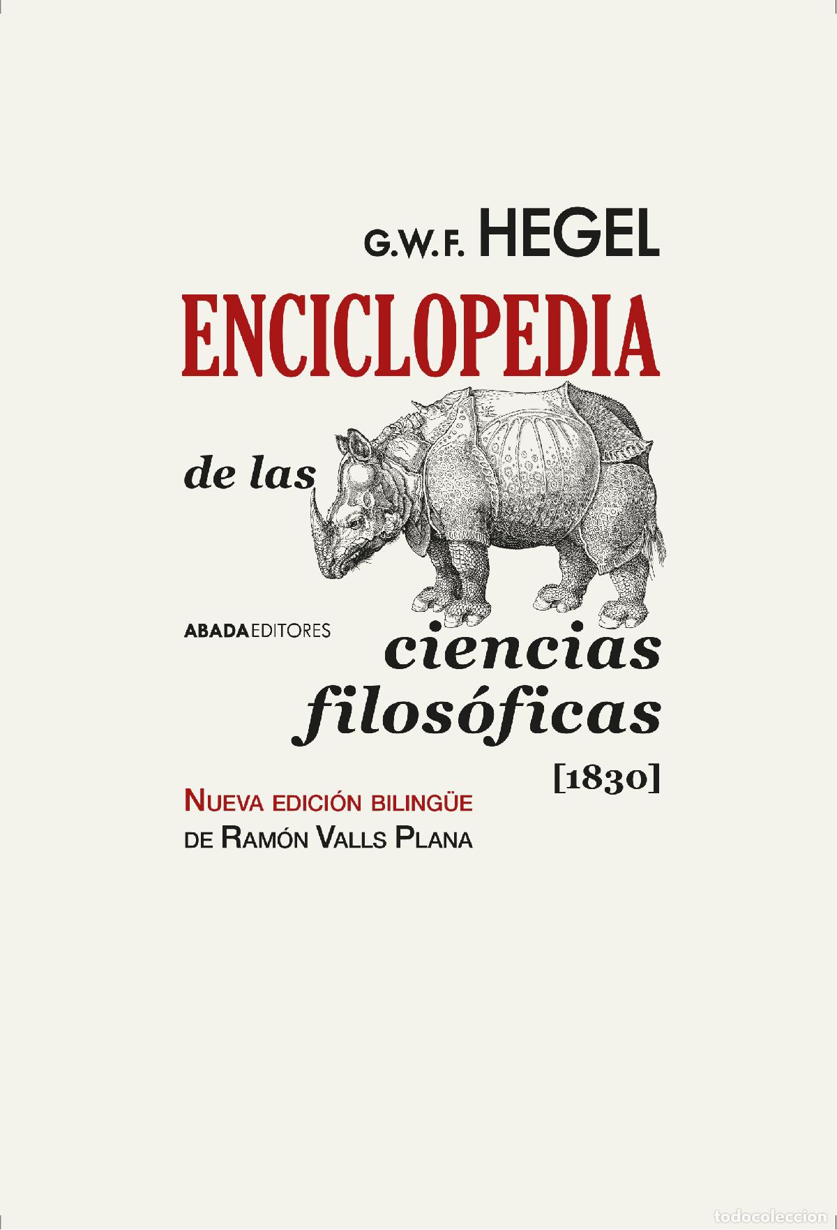books: ENCICLOPEDIA DE LAS CIENCIAS FILOS&Oacute;FICAS EN COMPENDIO - G W F Hegel