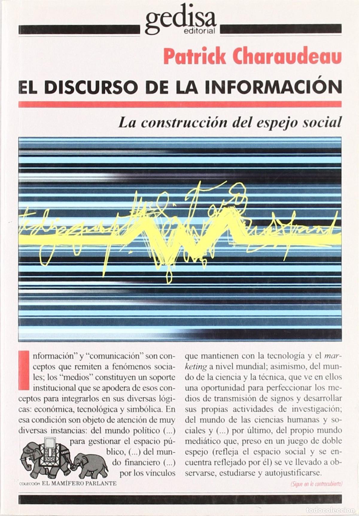 Livres: EL DISCURSO DE LA INFORMACI&Oacute;N - Charaudeau, Patrick
