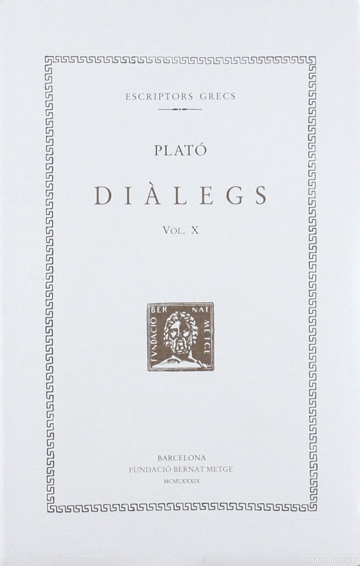 Livros: DI&Agrave;LEGS (VOL. X): LA REP&Uacute;BLICA (LLIBRES I-V) - Textos antiguos, clasicos y medievales