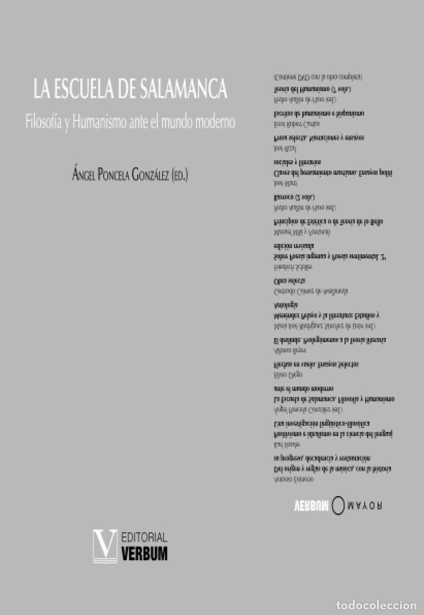 Libros: LA ESCUELA DE SALAMANCA. FILOSOF&Iacute;A Y HUMANISMO ANTE EL MUNDO ODERNO - Poncela Gonz&aacute;lez, Angel