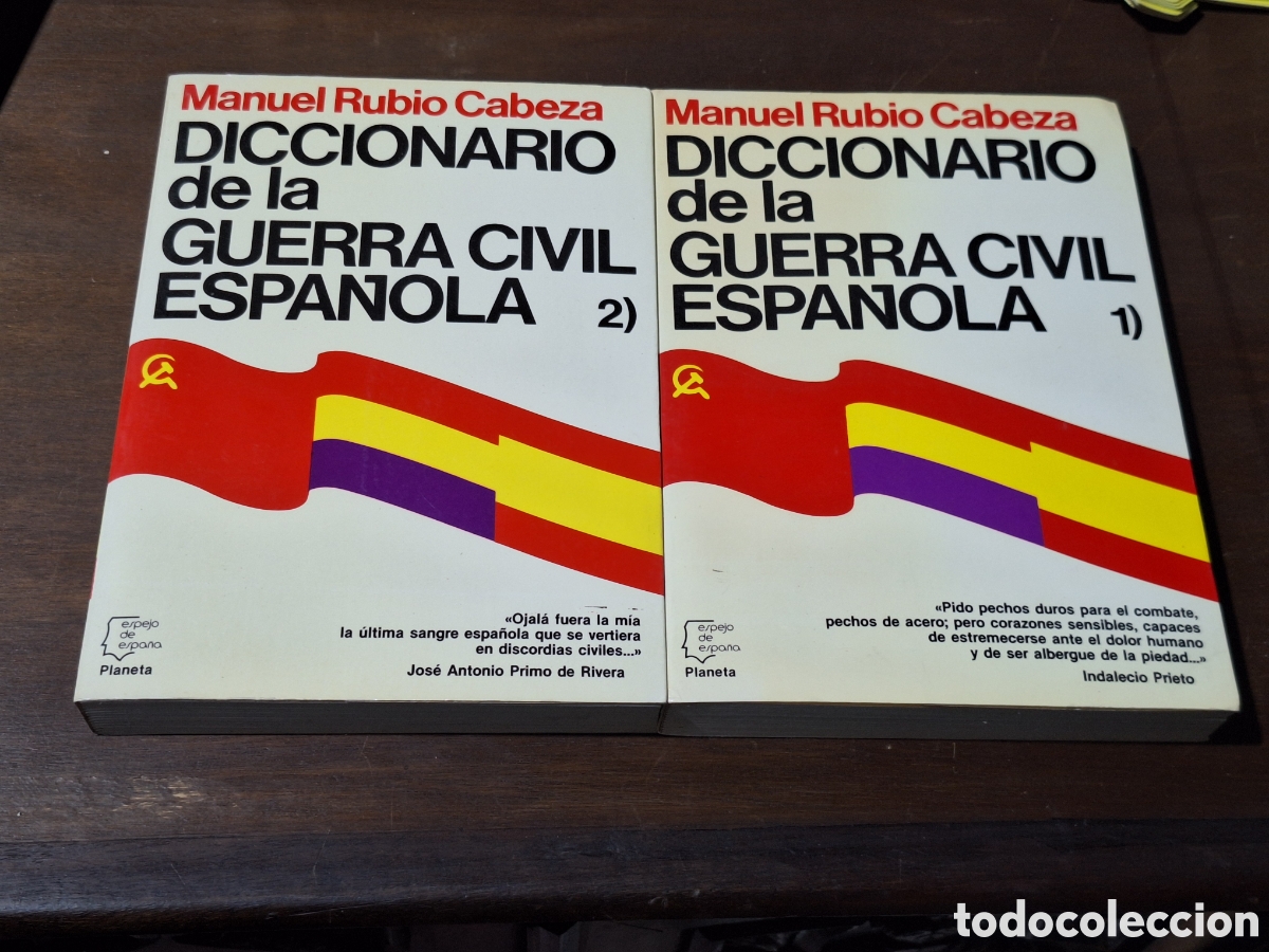 Libros: Diccionario de la Guerra Civil Espa&ntilde;ola. 2 tomos. Rubio Cabeza