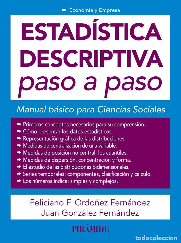 Livros: ESTADISTICA DESCRIPTIVA PASO A PASO - ORDO&Ntilde;EZ FERNANDEZ, FELICIANO F.