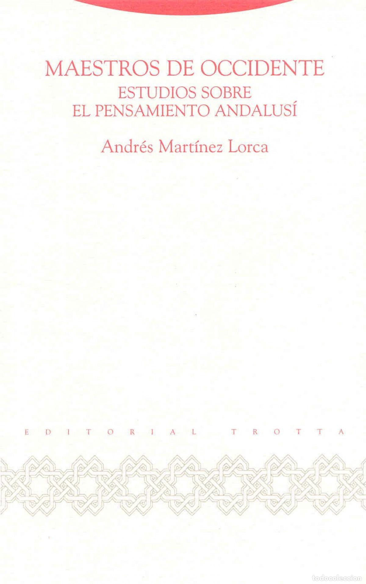 B&uuml;cher: MAESTROS DE OCCIDENTE - Mart&iacute;nez Lorca, Andres