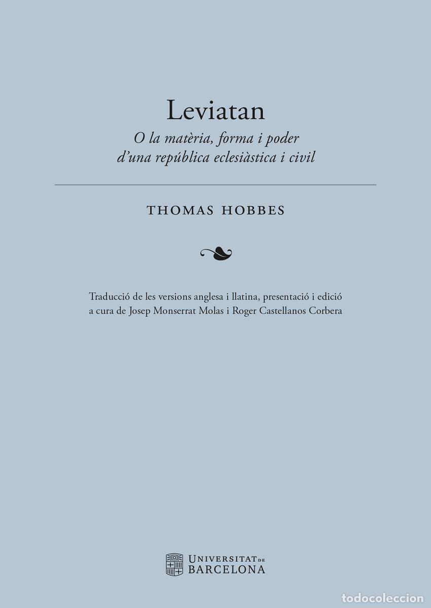 Libri: LEVIATAN - Hobbes, Thomas