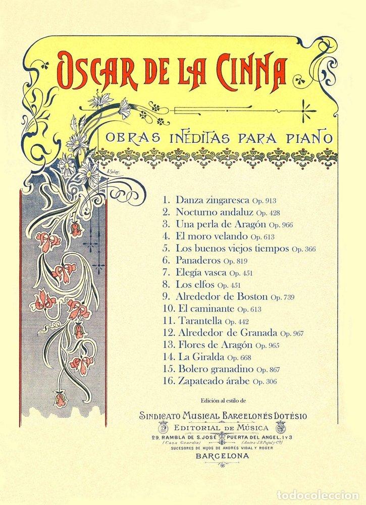 Libros: &Oacute;SCAR DE LA CINNA. OBRAS IN&Eacute;DITAS PARA PIANO. - HERNANDEZ MORENO, ANTONIO