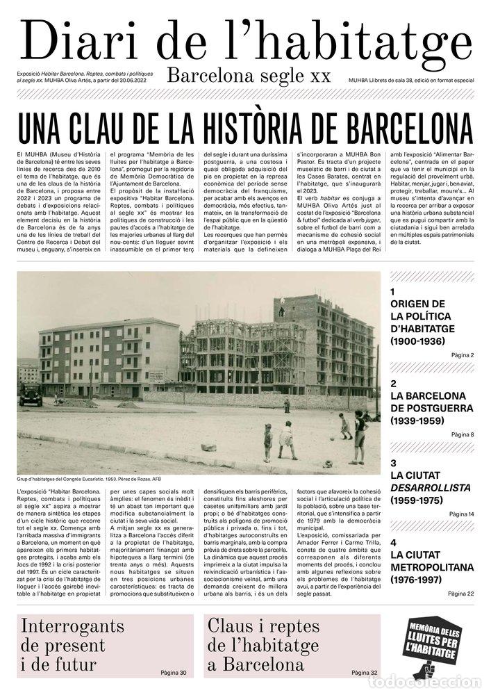 Libros: DIARI DE LHABITATGE BARCELONA SEGLE XX - FERRER, AMADOR