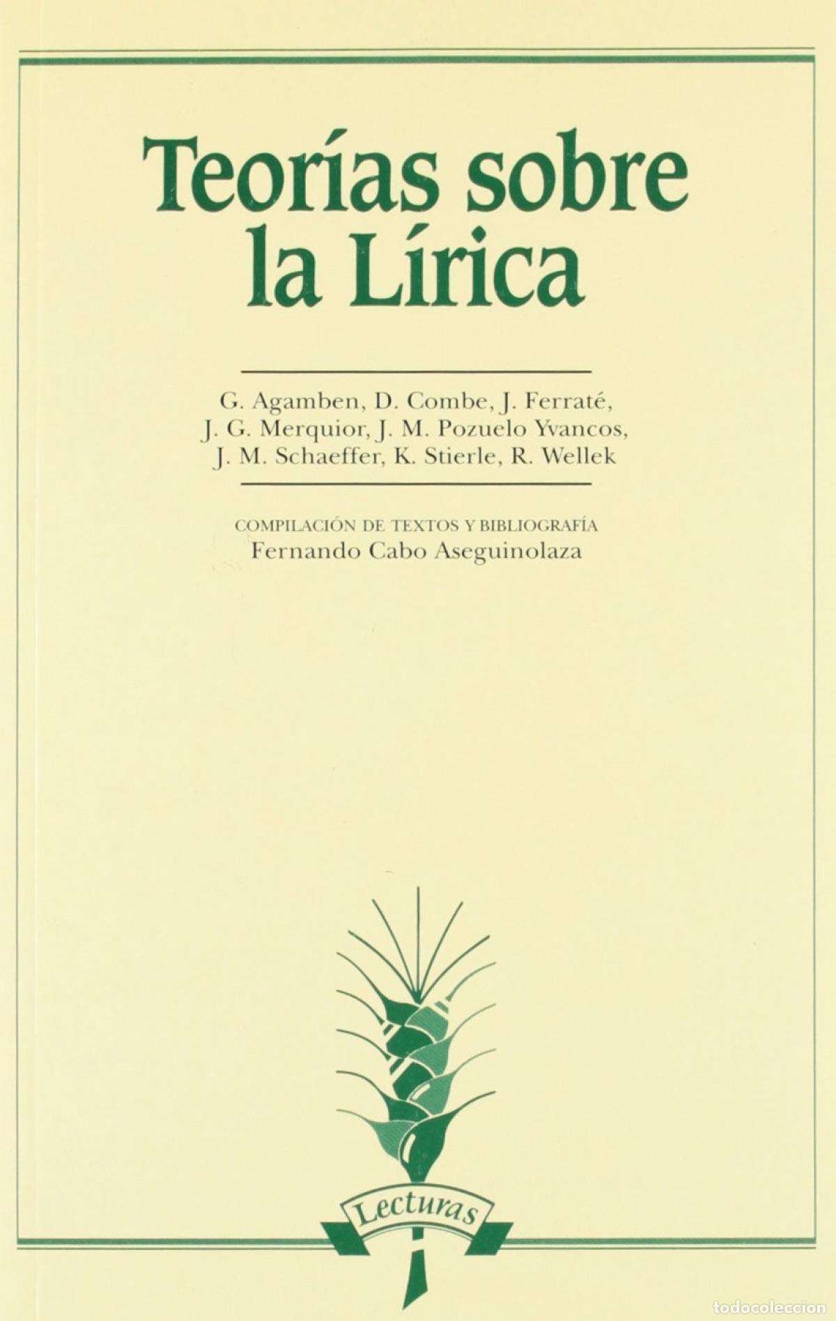 Libri: TEOR&Iacute;AS SOBRE LA L&Iacute;RICA - Cabo aseguinolaza, Fernando
