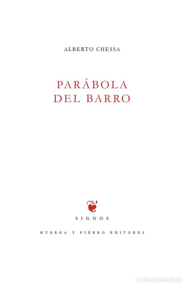 Livros: PARABOLA DEL BARRO - CHESSA, ALBERTO