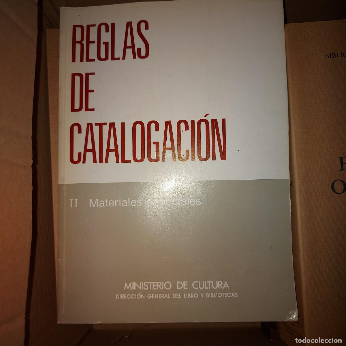 Libros: REGLAS DE CATALOGACION, II, MATERIALES ESPECIALES, MINISTERIO DE CULTURA, 1&ordf; EDICION 1988
