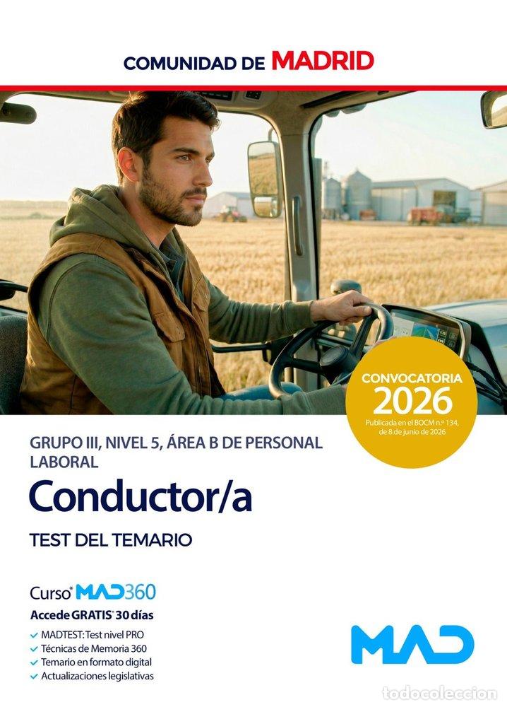 Libros: CONDUCTOR GRUPO III PERSONAL LABORAL TEST TEMARIO MADRID - AA.VV