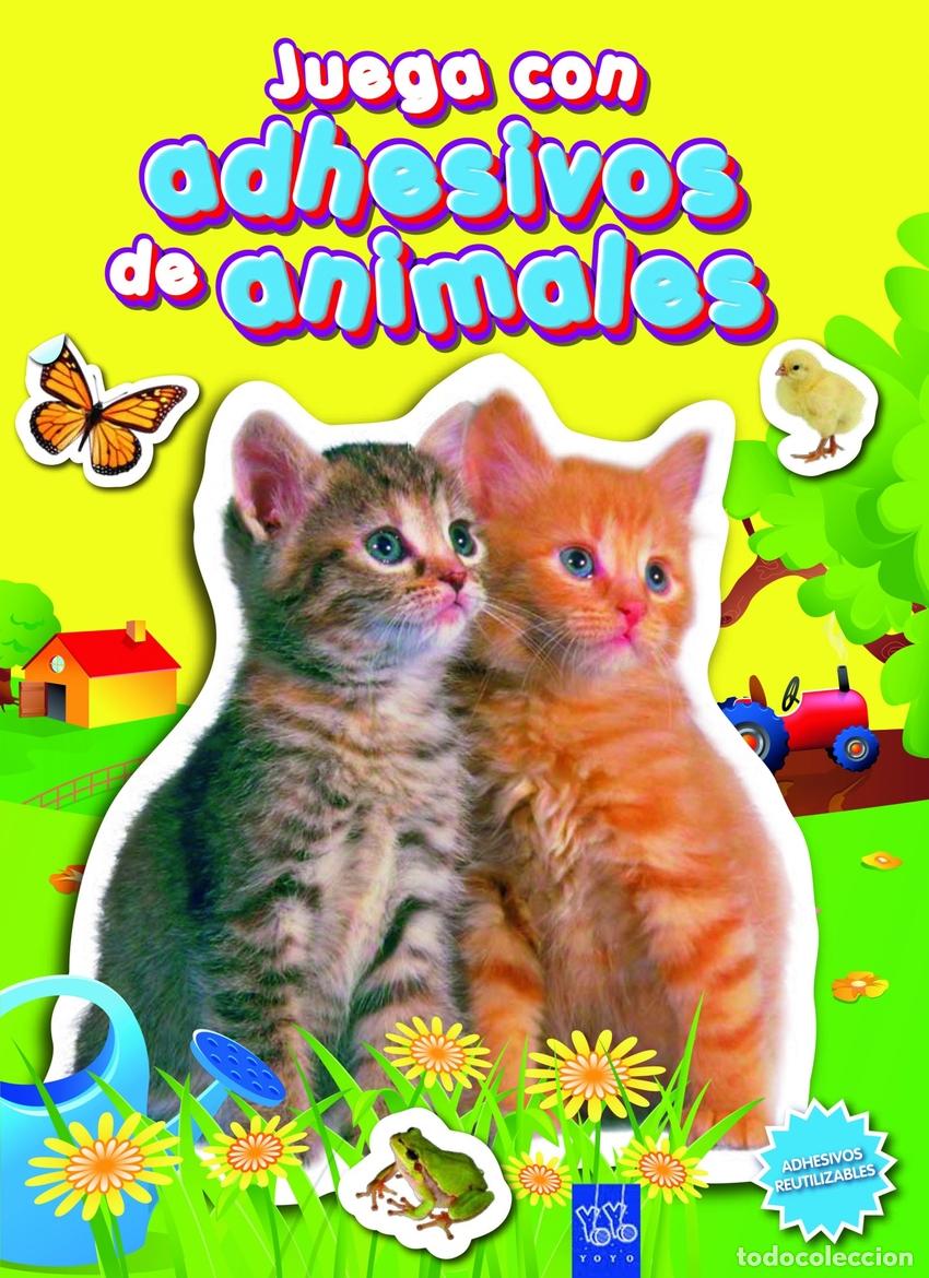 Livres: JUEGA CON ADHESIVOS DE ANIMALES (AMARILLO) - Yoyo