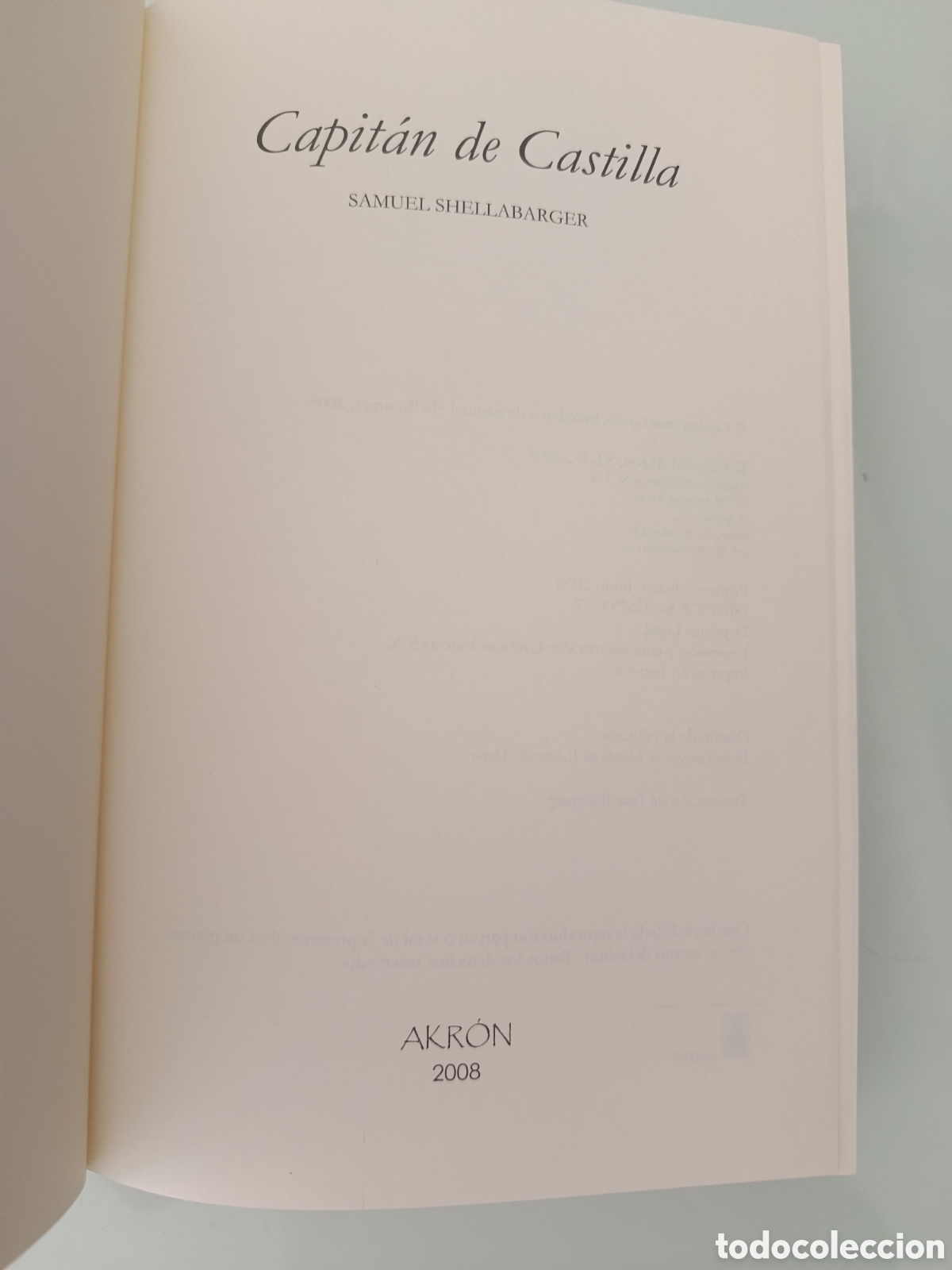 Libros: CAPIT&Aacute;N DE CASTILLA SAMUEL SHELLABARGER - Foto 2