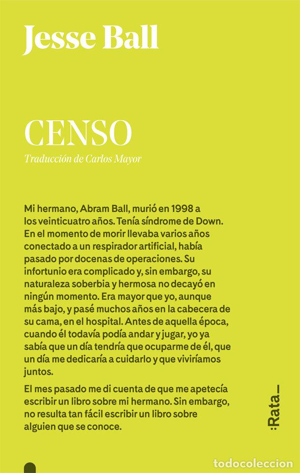 Libros: CENSO - BELL, JESSE.