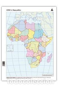 Libros: MAPA MUDO AFRICA POLITICO PAQUETE 50 UNIDADES - AA.VV