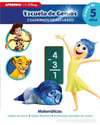 books: Escuela de genios, a partir de 5 a&ntilde;os matem&aacute;ticas : cuadernos de refuerzo - Disney
