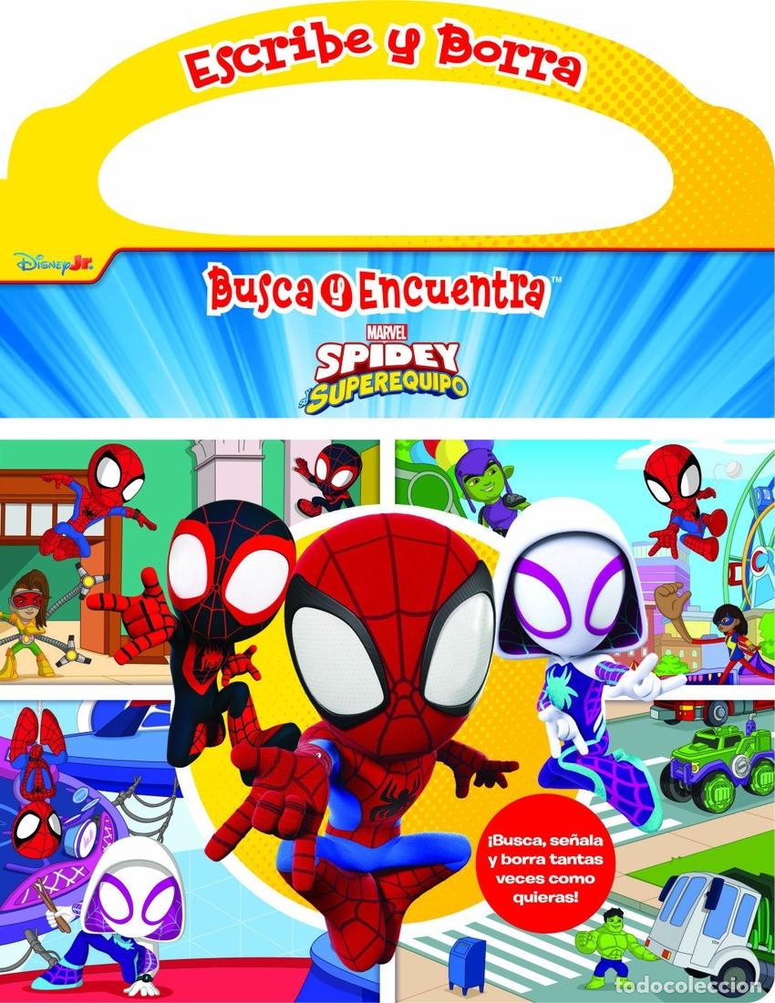 Libri: DISNEY JR. MARVEL: SPIDEY Y SU SUPEREQUIPO - ESCRIBE Y BORRA, BUSCA Y ENCUENTRA - LIBRO DE ACTIVIDAD
