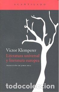 Libros: LITERATURA UNIVERSAL LITERATURA EUROPEA - KLEMPERER, VICTOR