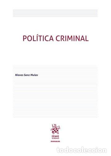 Libros: POLITICA CRIMINAL - SANZ MULAS, NIEVES