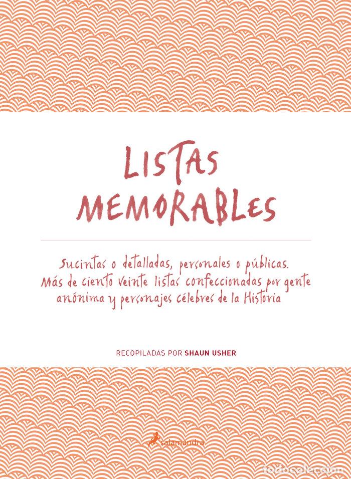 Libros: LISTAS MEMORABLES - USHER, SHAUN