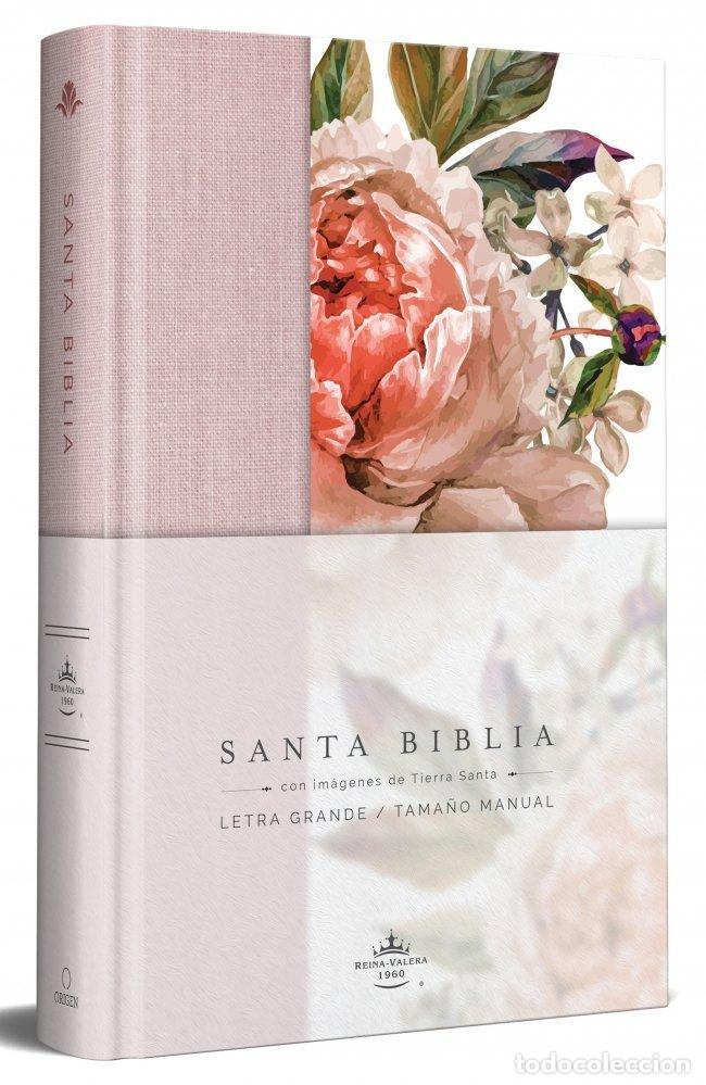 Livros: BIBLIA REINA VALERA 1960 LETRA GRANDE TAPA DURA TELA ROSA - REINA VALERA REVISADA