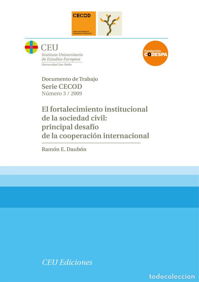 Livros: FORTALECIMIENTO INSTITUCIONAL DE LA SOCIEDAD CIVIL: PRINCIPA - DAUB&Oacute;N, RAM&Oacute;N E.