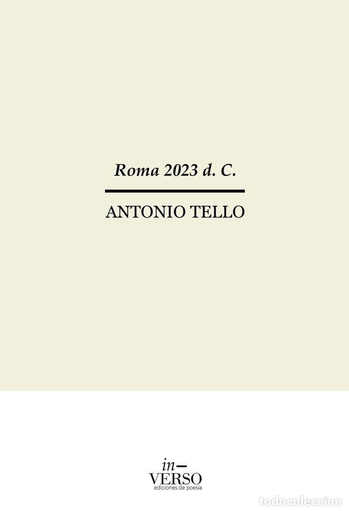 Libros: ROMA 2023 D. C. - TELLO, ANTONIO