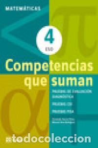Livros: COMPETENCIAS QUE SUMAN MATEMATICAS 4ESO - GARC&Iacute;A P&Eacute;REZ, FERNANDO