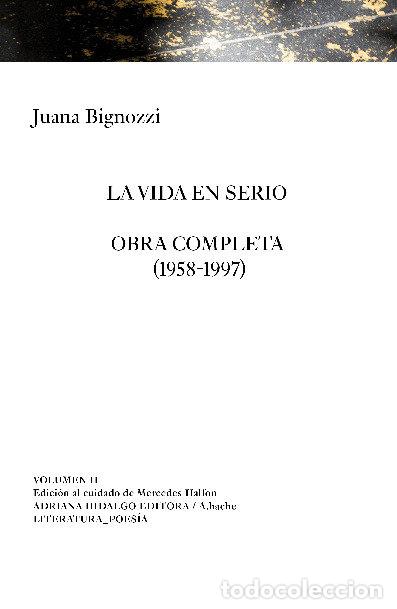 Libros: LA VIDA EN SERIO VOL II - BIGNOZZI, JUANA