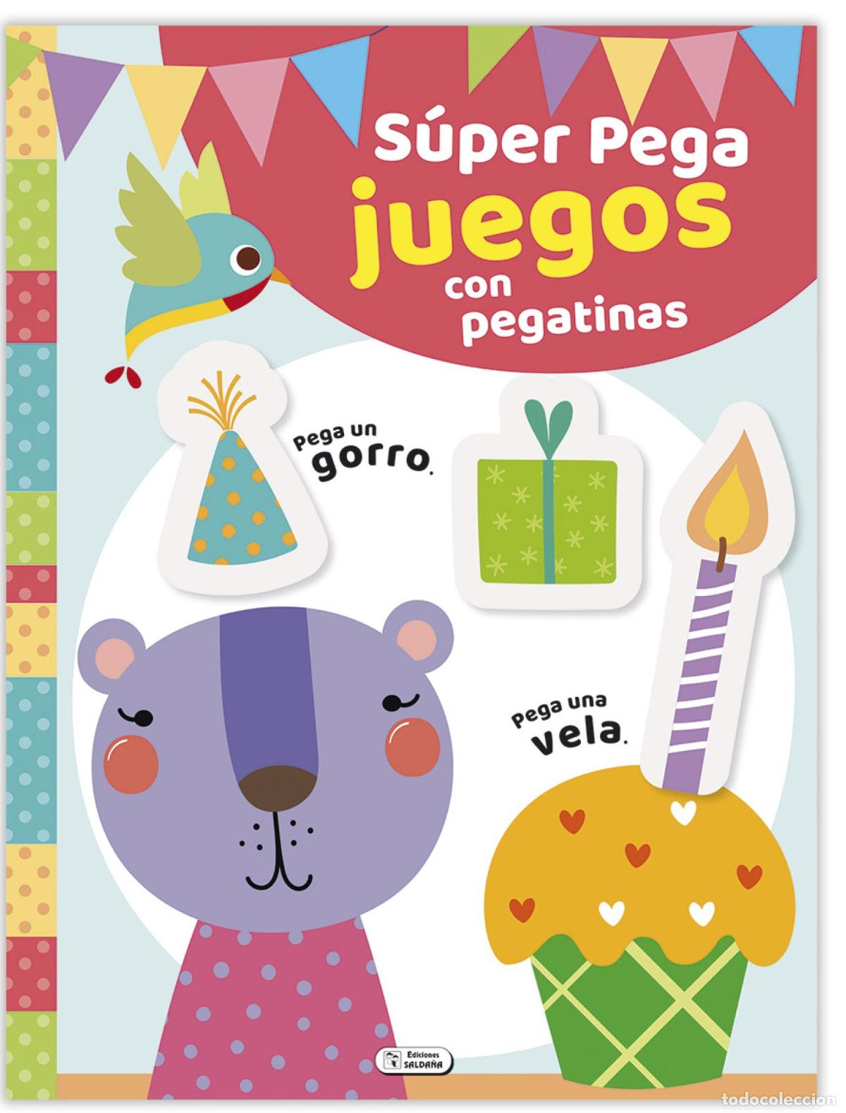 Libri: SUPER PEGA JUEGOS CON PEGATINAS - Espanol/Castellano