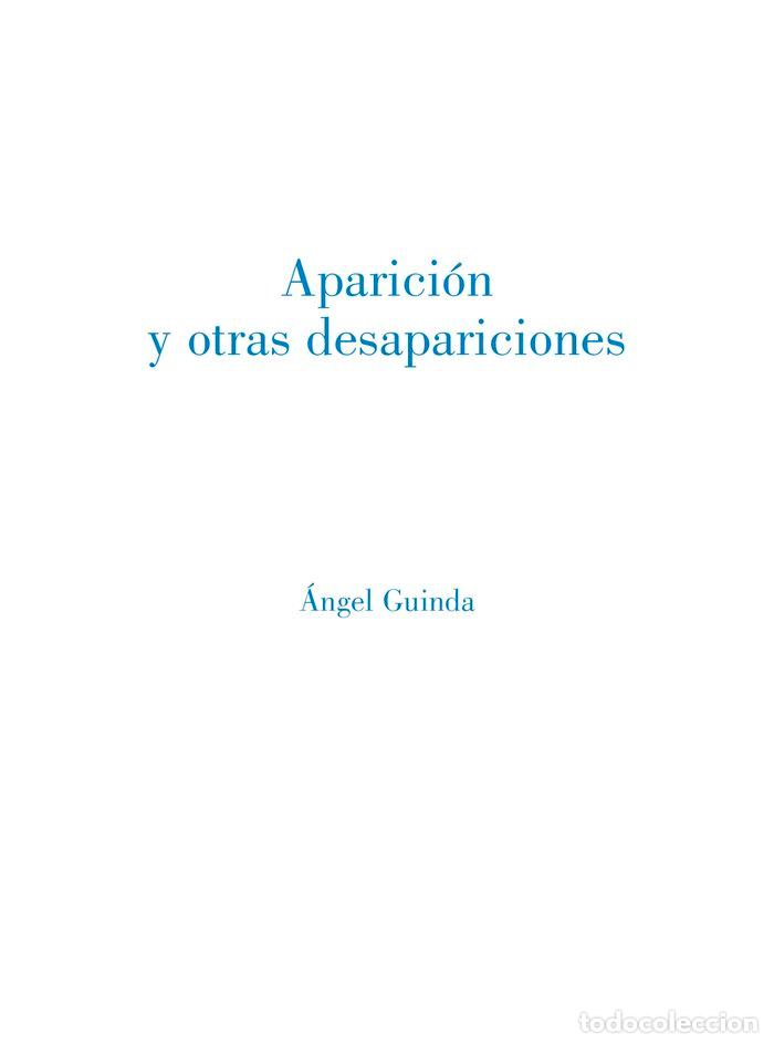Libros: APARICION Y OTRAS DESAPARICIONES - GUINDA CASALES, ANGEL