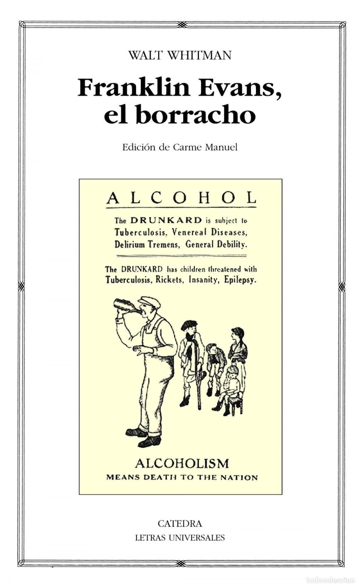 Libros: FRANKLIN EVANS, EL BORRACHO - Whitman, Walt