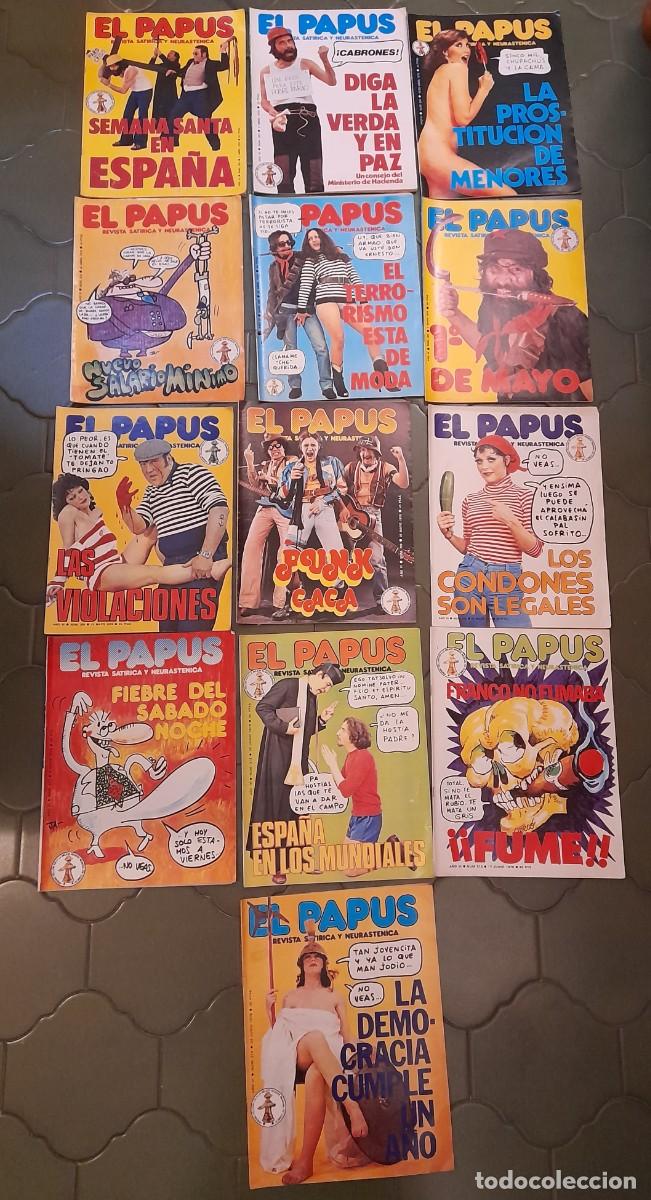 Libros: Lote 13 Revistas El Papus A&ntilde;o 1978. N&uacute;meros 202 al 214