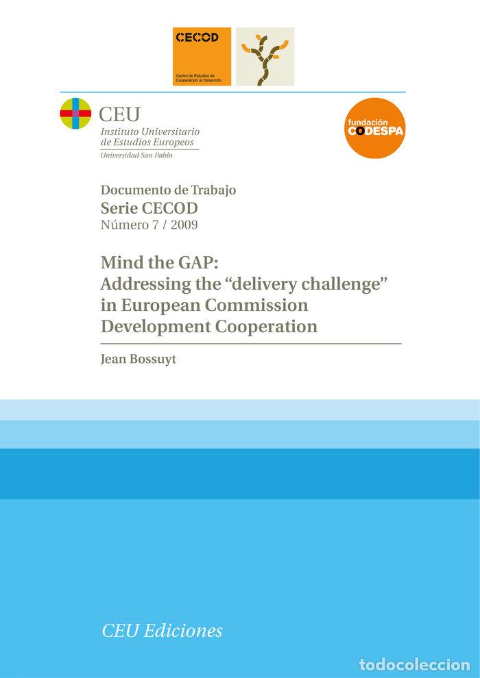 Libros: MIND THE GAP: ADDRESSING THE ?DELIVERY CHALLENGE? IN EUROPEA - BOSSUYT, JEAN