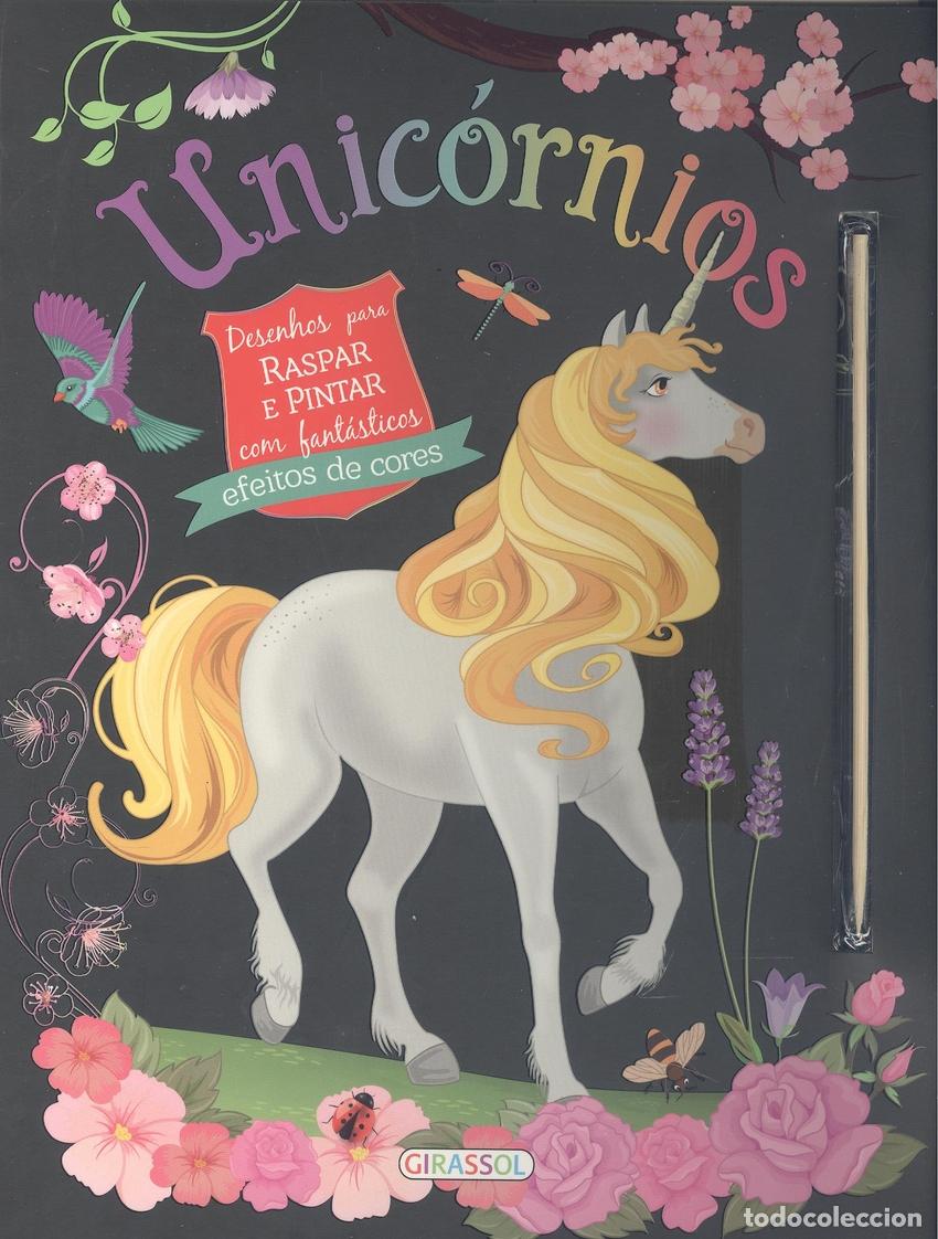 Libros: UNIC&Oacute;RNIOS: DESENHOS PARA RASPAR E PINTAR - Pasatiempos, acertijos y juegos